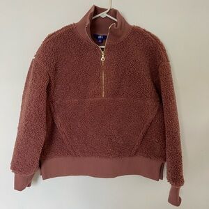 Joy Lab fleece sweatshirt half zip mauve